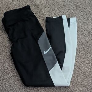 Nike Kids Black and White Leggings